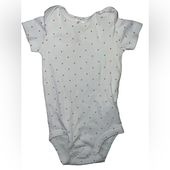 CARTERS | 3 PIECE MATCHING FLORAL BUTTON UP HOODIE POLKA DOT RUFFLE OUTFIT 6-9 M - Picture 5 of 8